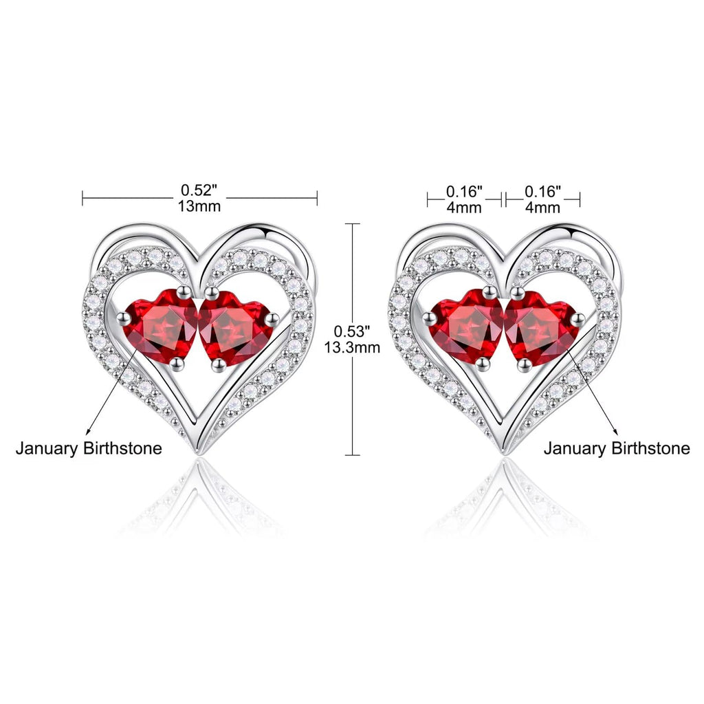 Iefil Gifts for Wife - Anniversary Wife Gifts, Birthday Gift for Women, Emerald Pink Sapphire Earrings, May October Jewelry