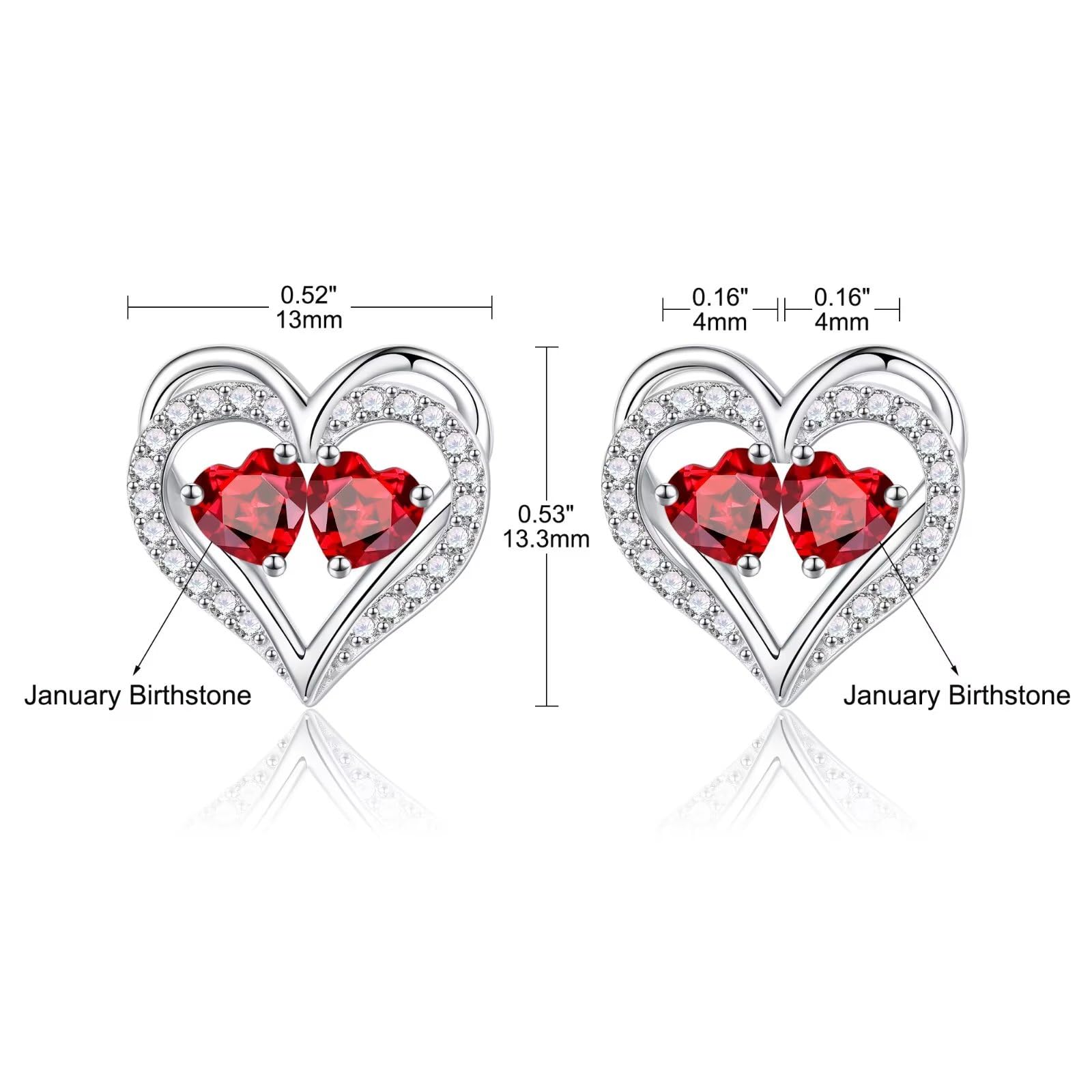 Iefil Gifts for Wife - Anniversary Wife Gifts, Birthday Gift for Women, Emerald Pink Sapphire Earrings, May October Jewelry