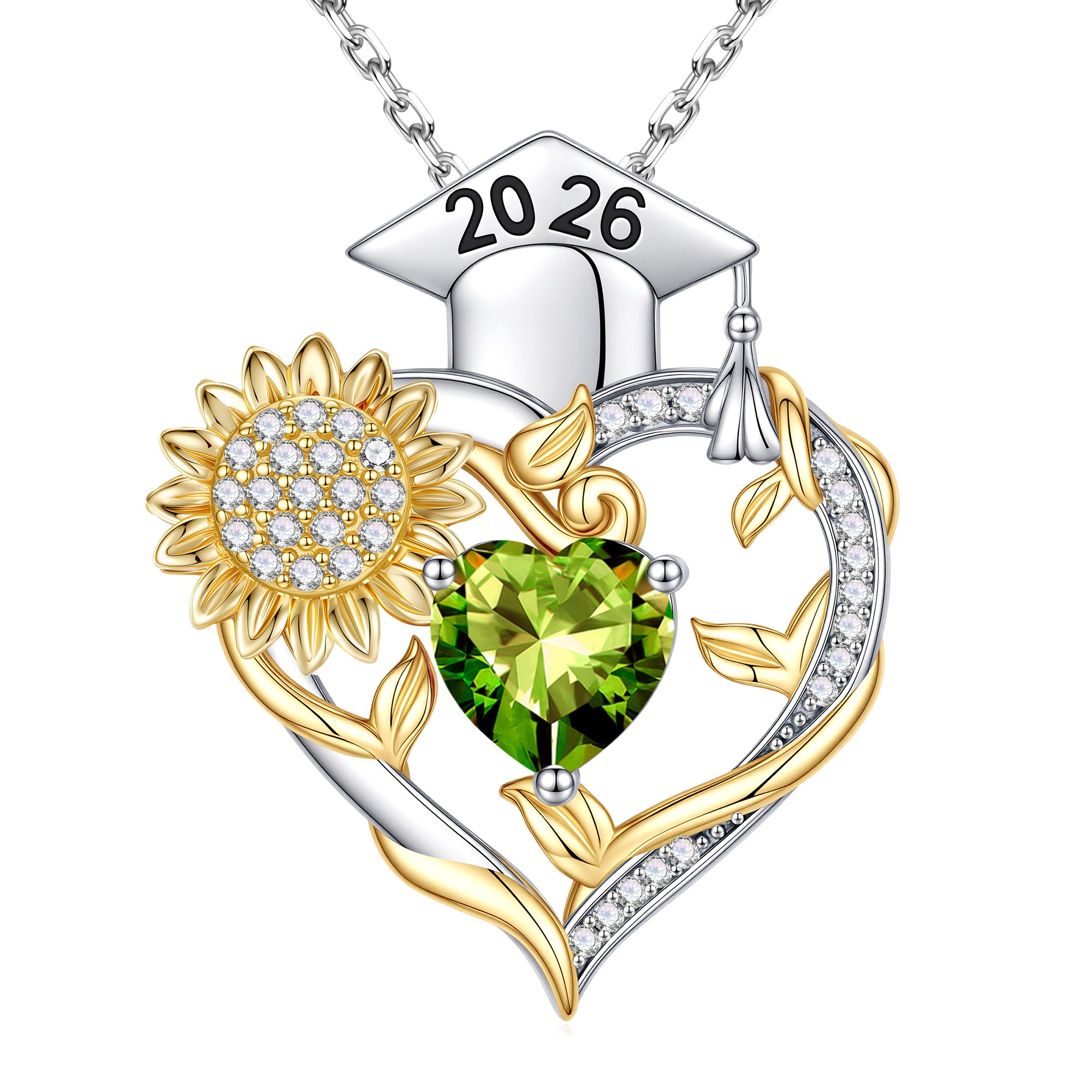 Iefil Graduation Gifts for Her 2026 College, 925 Sterling Silver Sunflower January Garnet Red Birthstone necklace for women Jewelry, Inspirational Graduation High School Graduate Gift for Best Friend