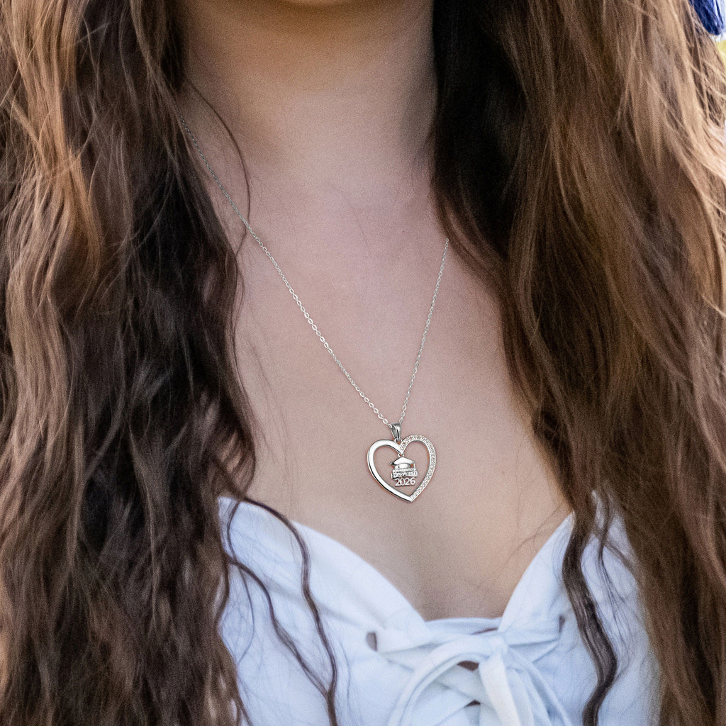 Iefil Graduation Gifts for Her 2026 College, 925 Sterling Silver Rose Heart December Tanzanite Blue Birthstone necklace for women, Inspirational Graduation High School Graduate Gift for Best Friend