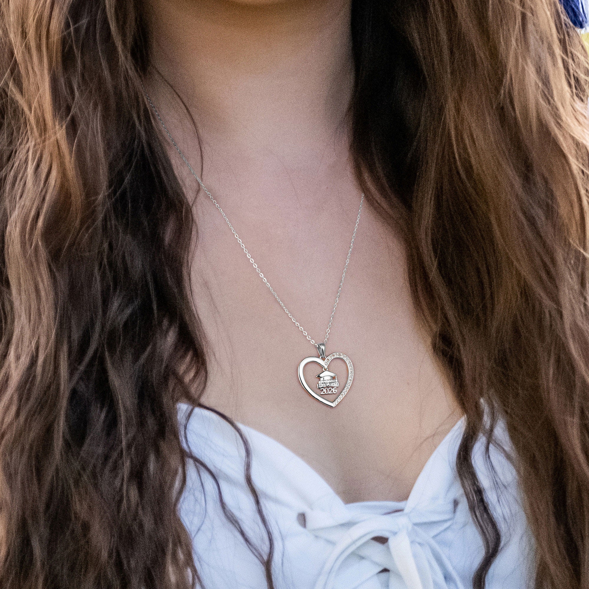 Iefil Graduation Gifts for Her 2026 College, 925 Sterling Silver Rose Heart December Tanzanite Blue Birthstone necklace for women, Inspirational Graduation High School Graduate Gift for Best Friend