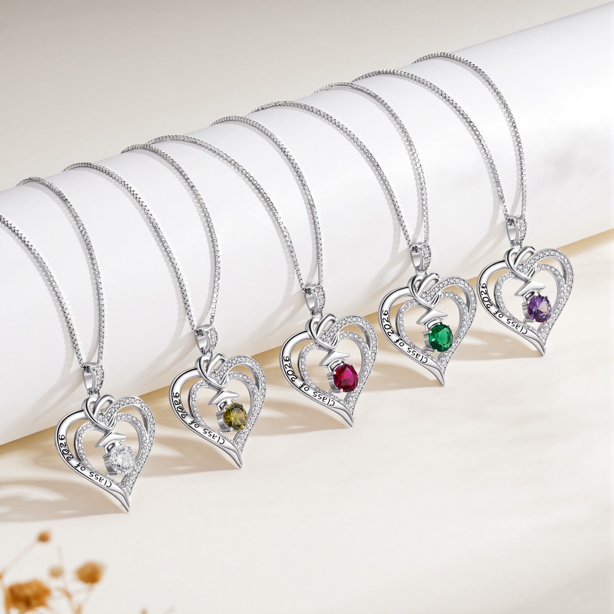 Iefil Graduation Gifts for Her 2026 College, 925 Sterling Silver Rose Heart January Garnet Red Birthstone necklace for women Jewelry, Inspirational Graduation High School Graduate Gift Best Friend
