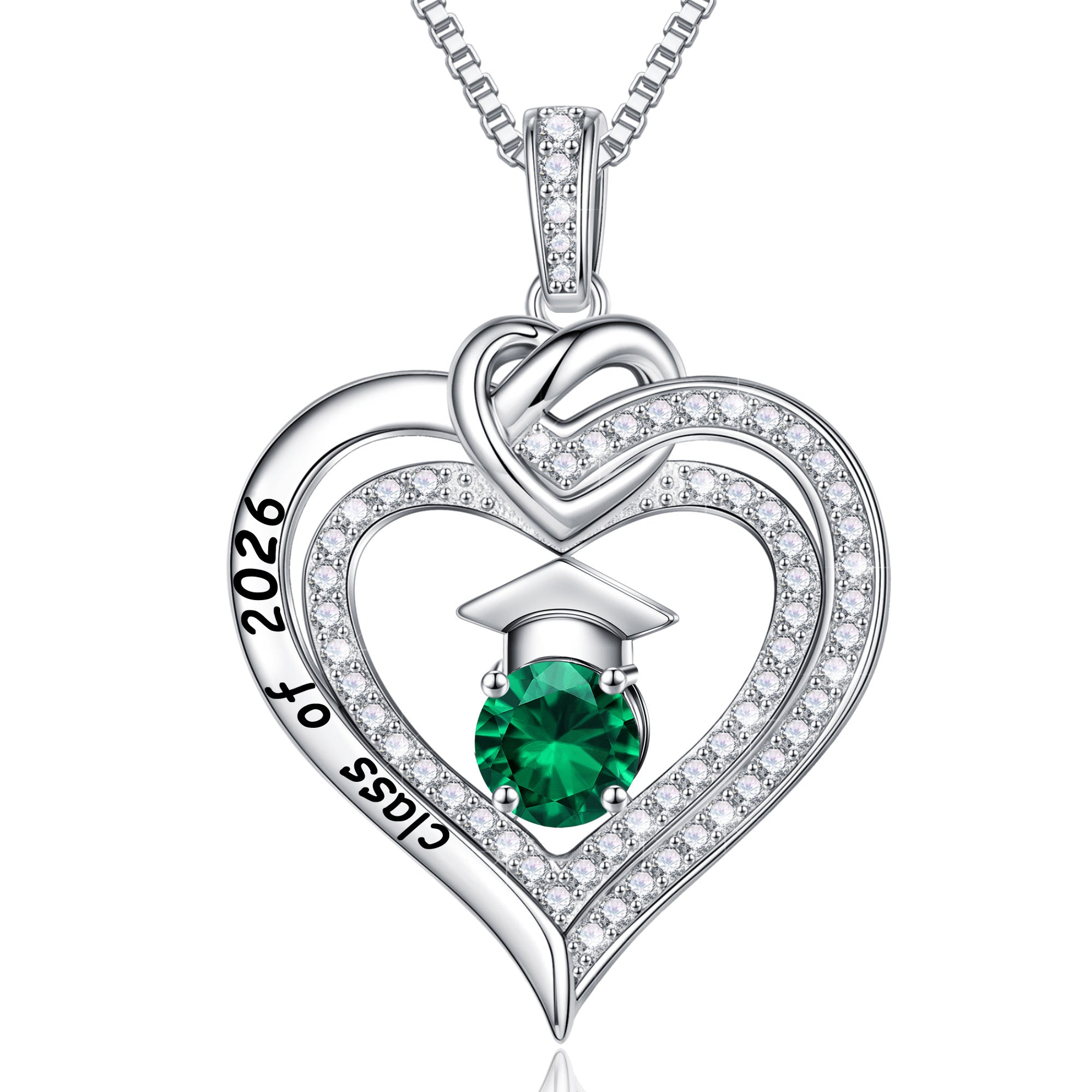 Iefil Graduation Gifts for Her 2026 College, 925 Sterling Silver Rose Heart January Garnet Red Birthstone necklace for women Jewelry, Inspirational Graduation High School Graduate Gift Best Friend