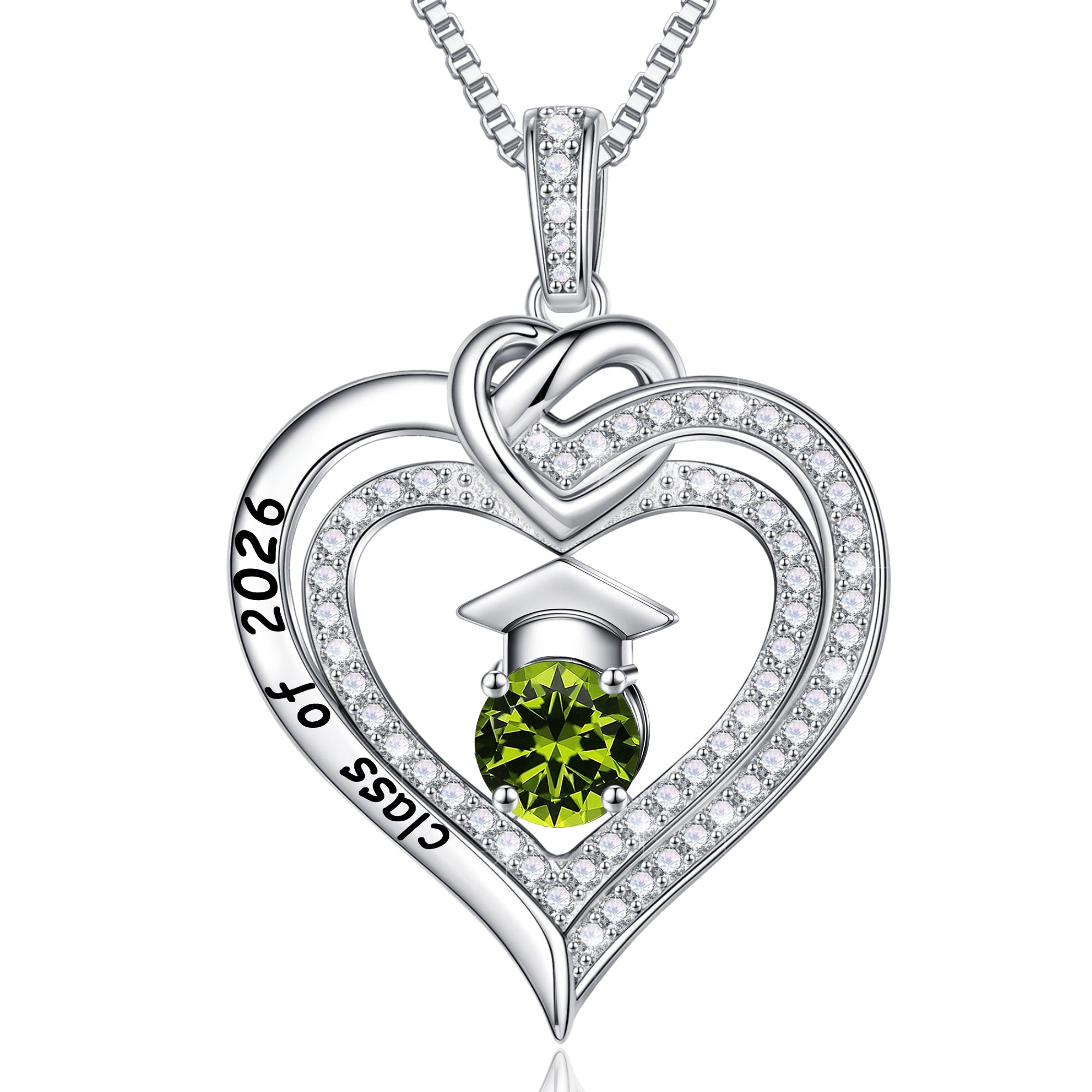 Iefil Graduation Gifts for Her 2026 College, 925 Sterling Silver Rose Heart January Garnet Red Birthstone necklace for women Jewelry, Inspirational Graduation High School Graduate Gift Best Friend