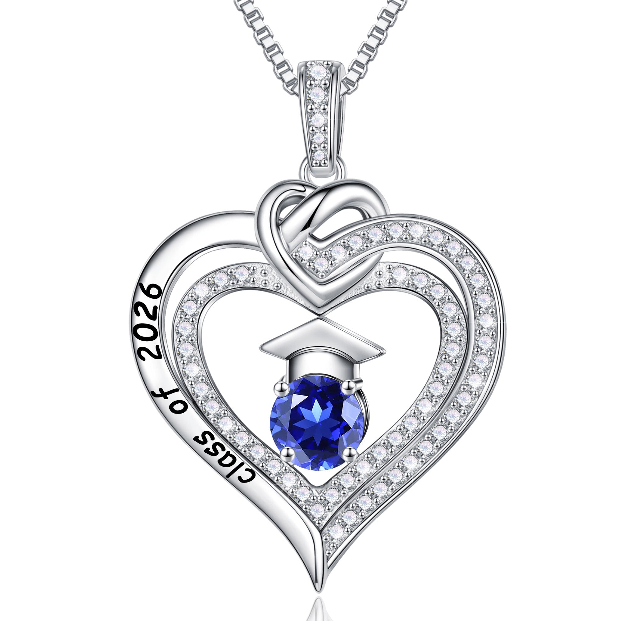 Iefil Graduation Gifts for Her 2026 College, 925 Sterling Silver Rose Heart January Garnet Red Birthstone necklace for women Jewelry, Inspirational Graduation High School Graduate Gift Best Friend