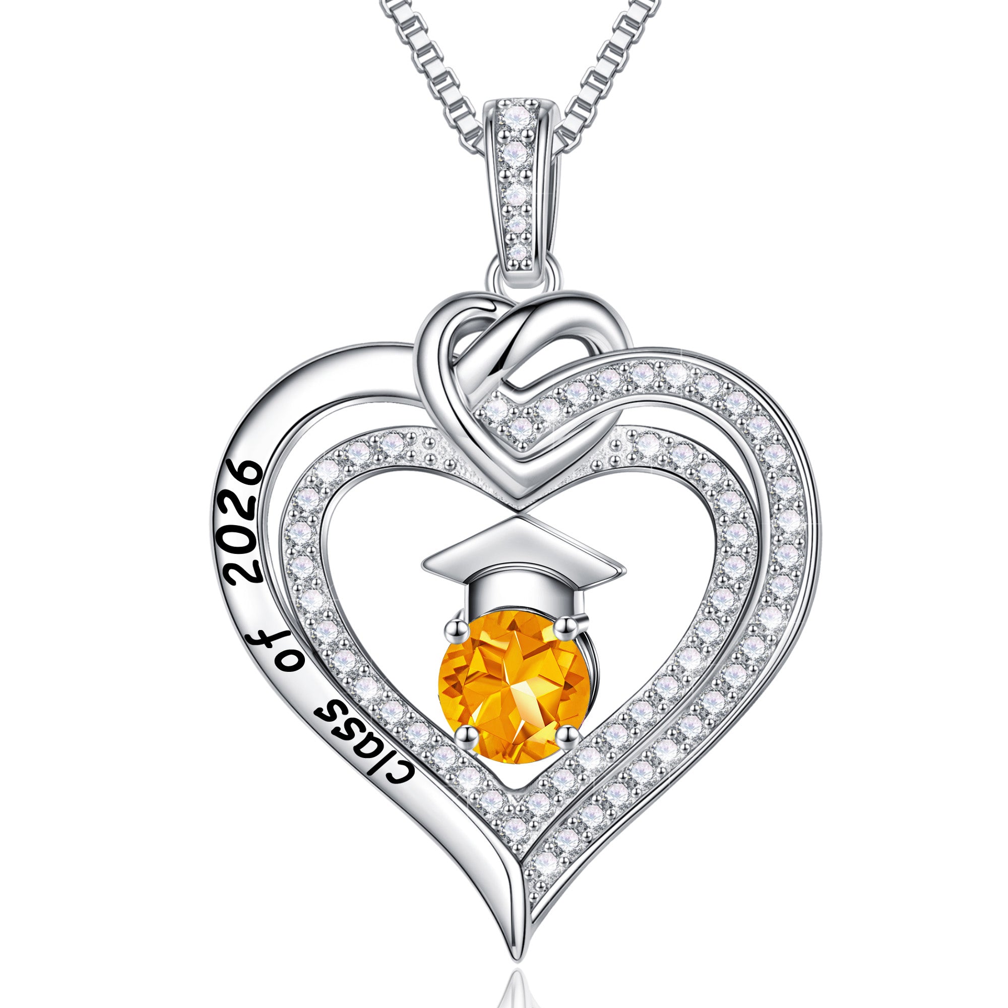Iefil Graduation Gifts for Her 2026 College, 925 Sterling Silver Rose Heart January Garnet Red Birthstone necklace for women Jewelry, Inspirational Graduation High School Graduate Gift Best Friend