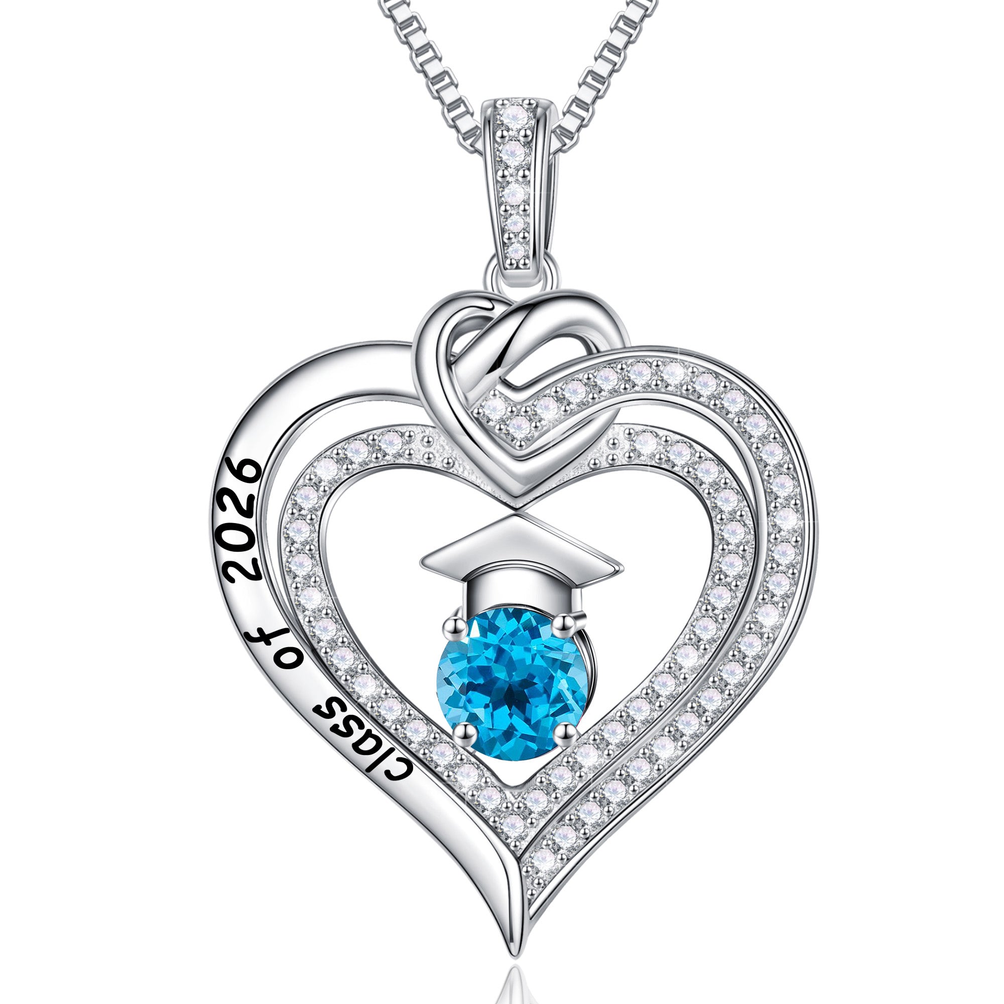 Iefil Graduation Gifts for Her 2026 College, 925 Sterling Silver Rose Heart January Garnet Red Birthstone necklace for women Jewelry, Inspirational Graduation High School Graduate Gift Best Friend