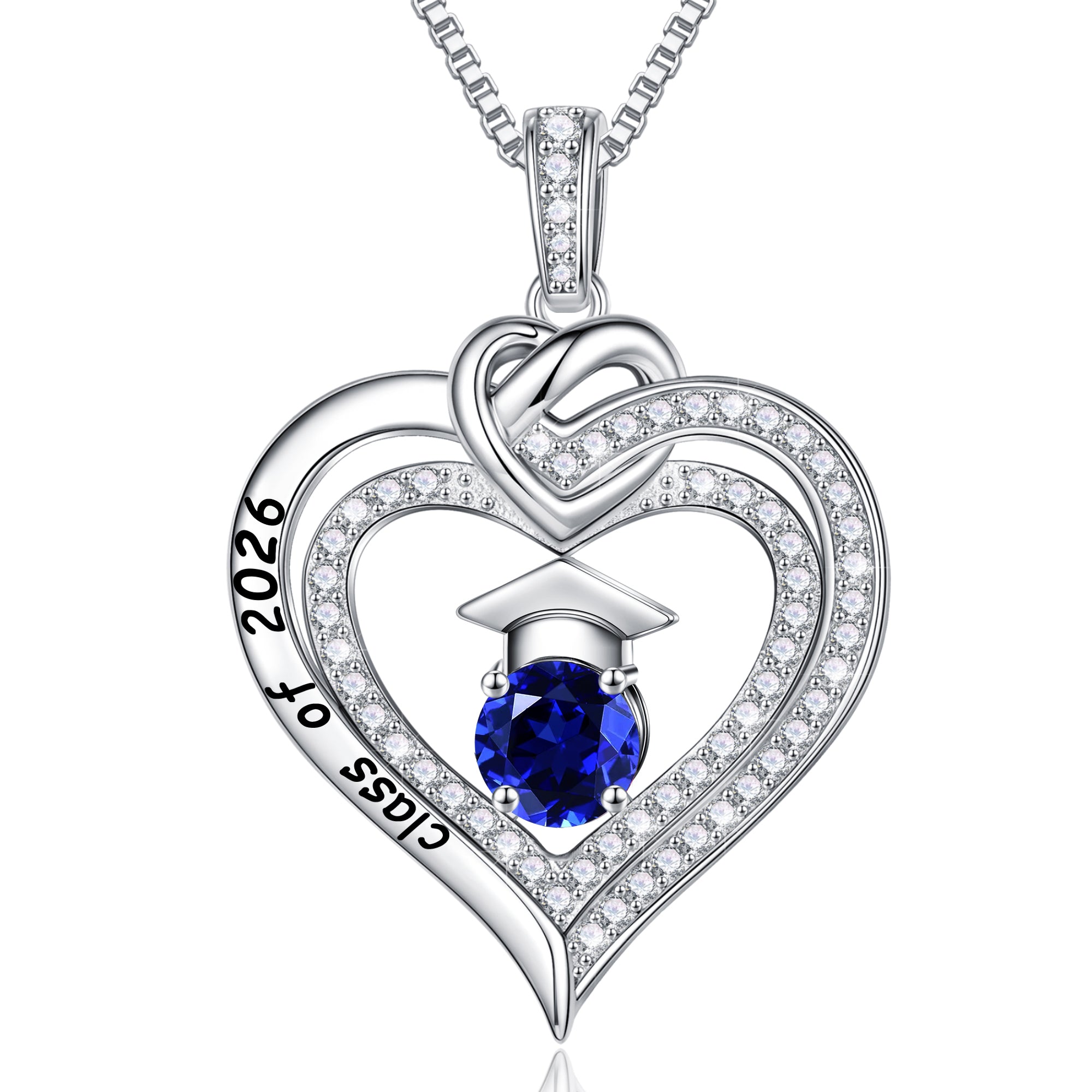 Iefil Graduation Gifts for Her 2026 College, 925 Sterling Silver Rose Heart January Garnet Red Birthstone necklace for women Jewelry, Inspirational Graduation High School Graduate Gift Best Friend