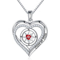 Iefil Graduation Gifts for Her 2026 College, 925 Sterling Silver Rose Heart January Garnet Red Birthstone necklace for women Jewelry, Inspirational Graduation High School Graduate Gift Best Friend