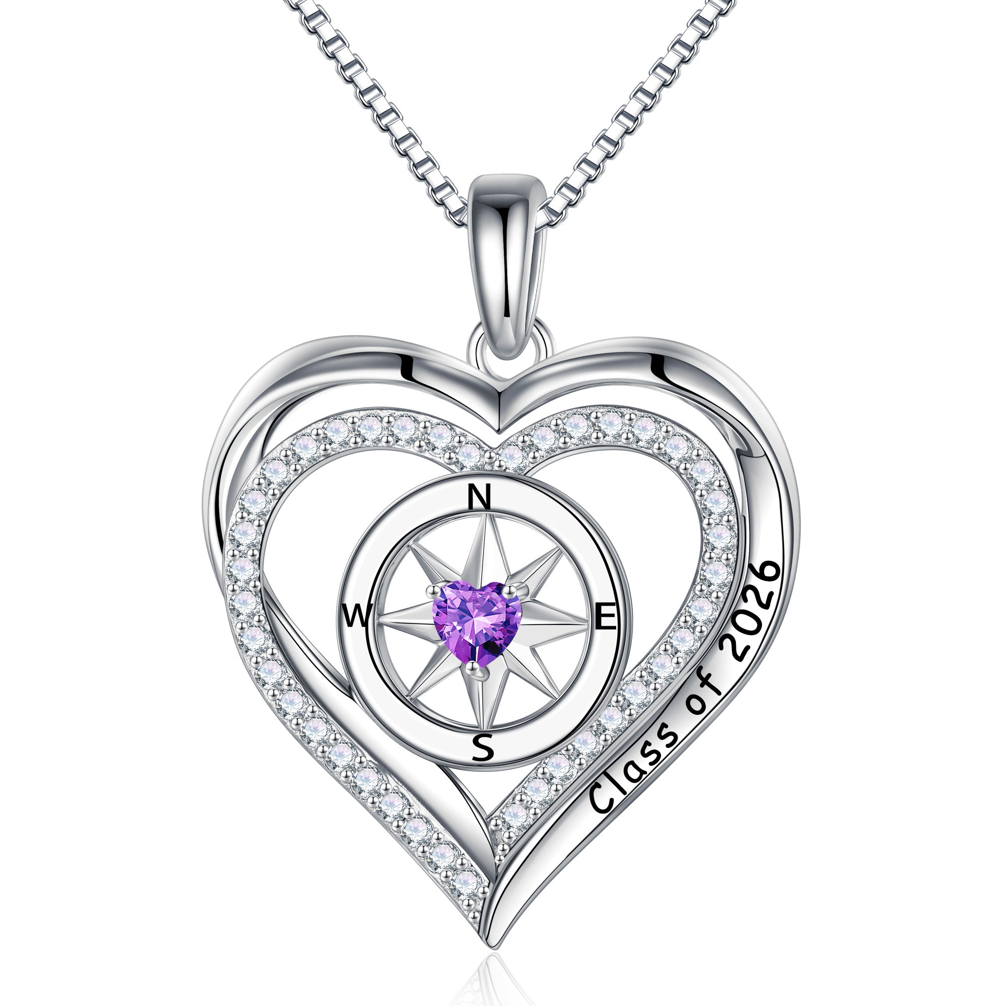 Iefil Graduation Gifts for Her 2026 College, 925 Sterling Silver Rose Heart January Garnet Red Birthstone necklace for women Jewelry, Inspirational Graduation High School Graduate Gift Best Friend