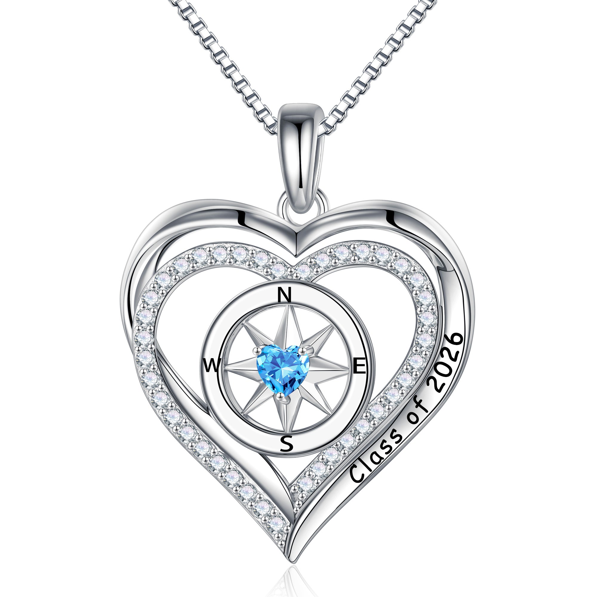 Iefil Graduation Gifts for Her 2026 College, 925 Sterling Silver Rose Heart January Garnet Red Birthstone necklace for women Jewelry, Inspirational Graduation High School Graduate Gift Best Friend