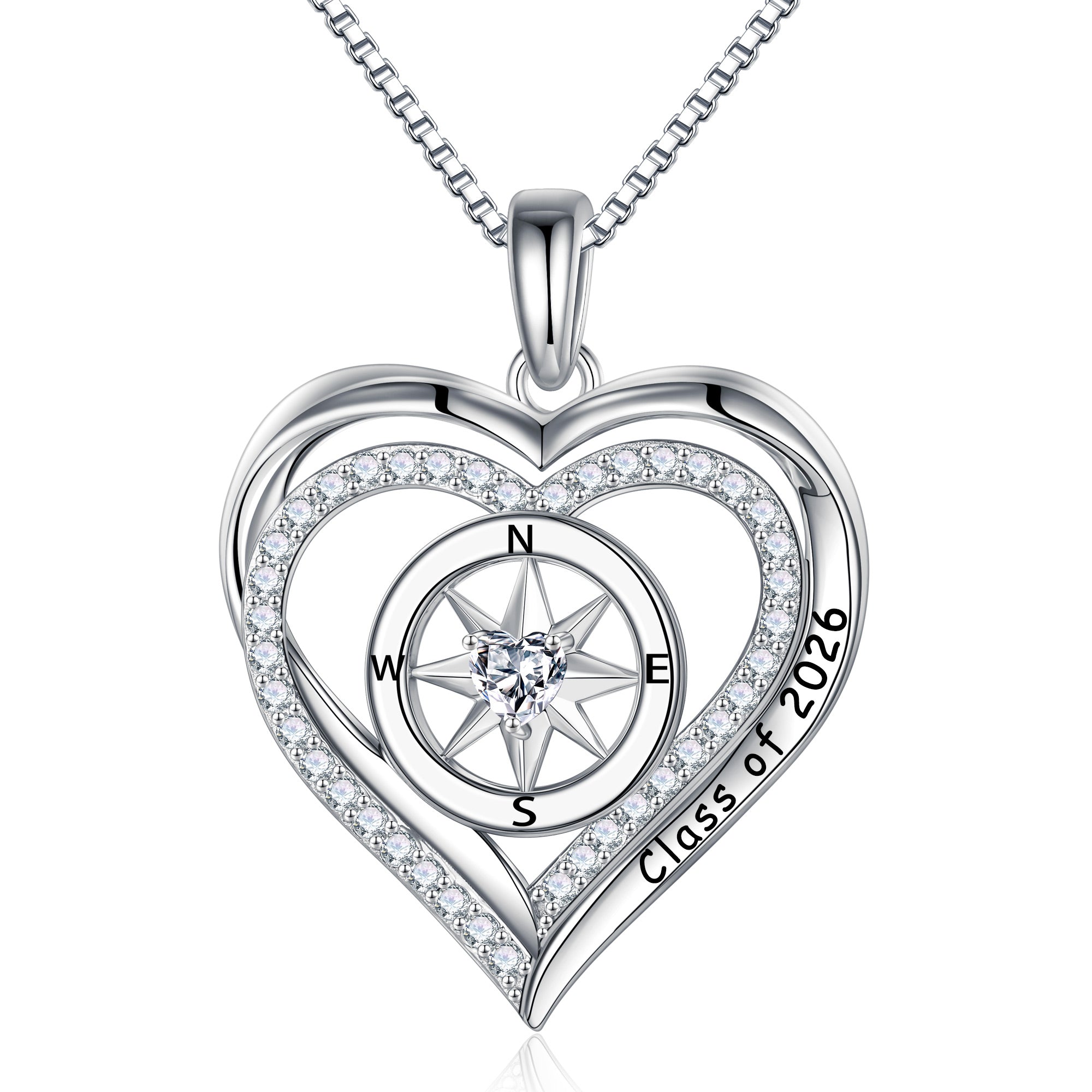 Iefil Graduation Gifts for Her 2026 College, 925 Sterling Silver Rose Heart January Garnet Red Birthstone necklace for women Jewelry, Inspirational Graduation High School Graduate Gift Best Friend