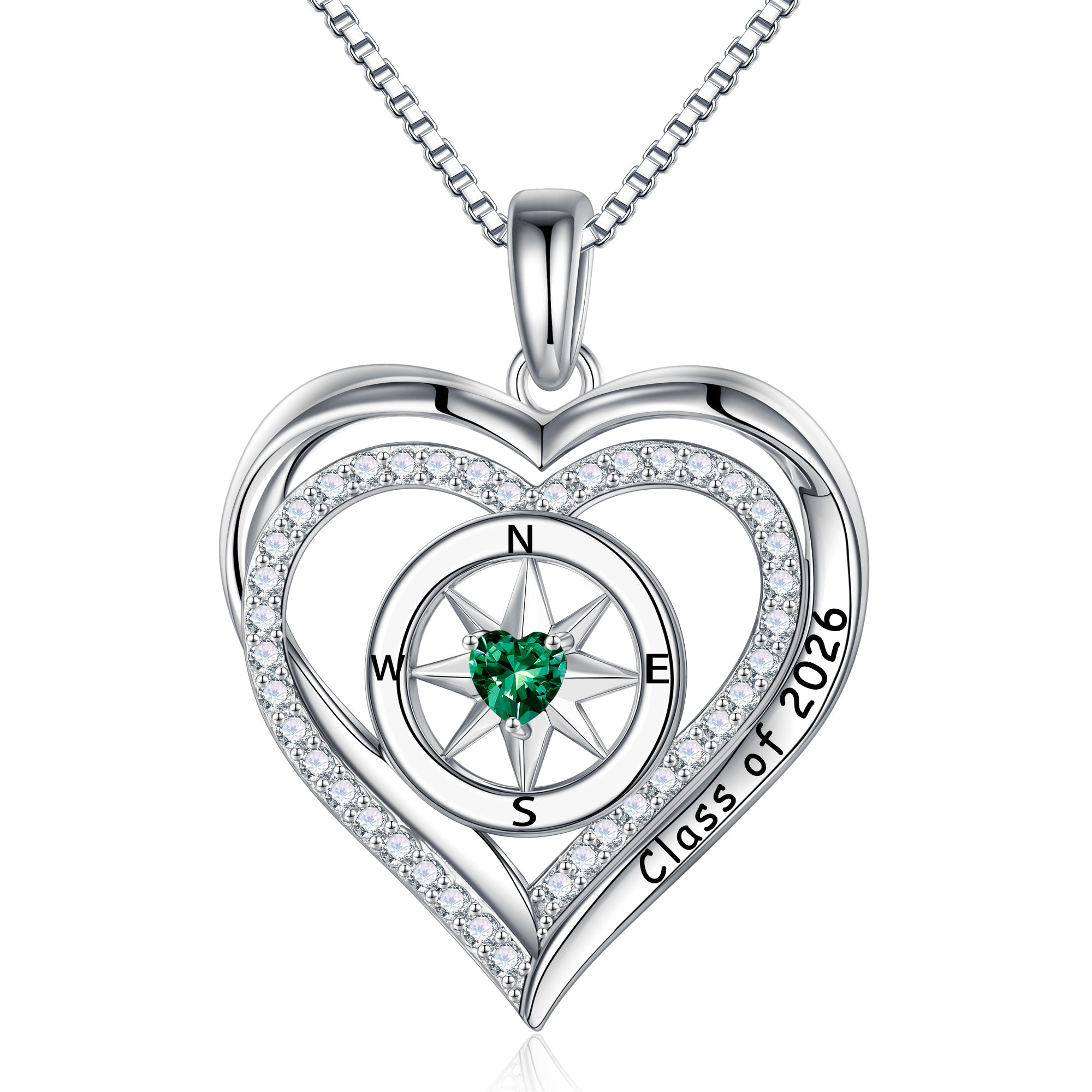 Iefil Graduation Gifts for Her 2026 College, 925 Sterling Silver Rose Heart January Garnet Red Birthstone necklace for women Jewelry, Inspirational Graduation High School Graduate Gift Best Friend