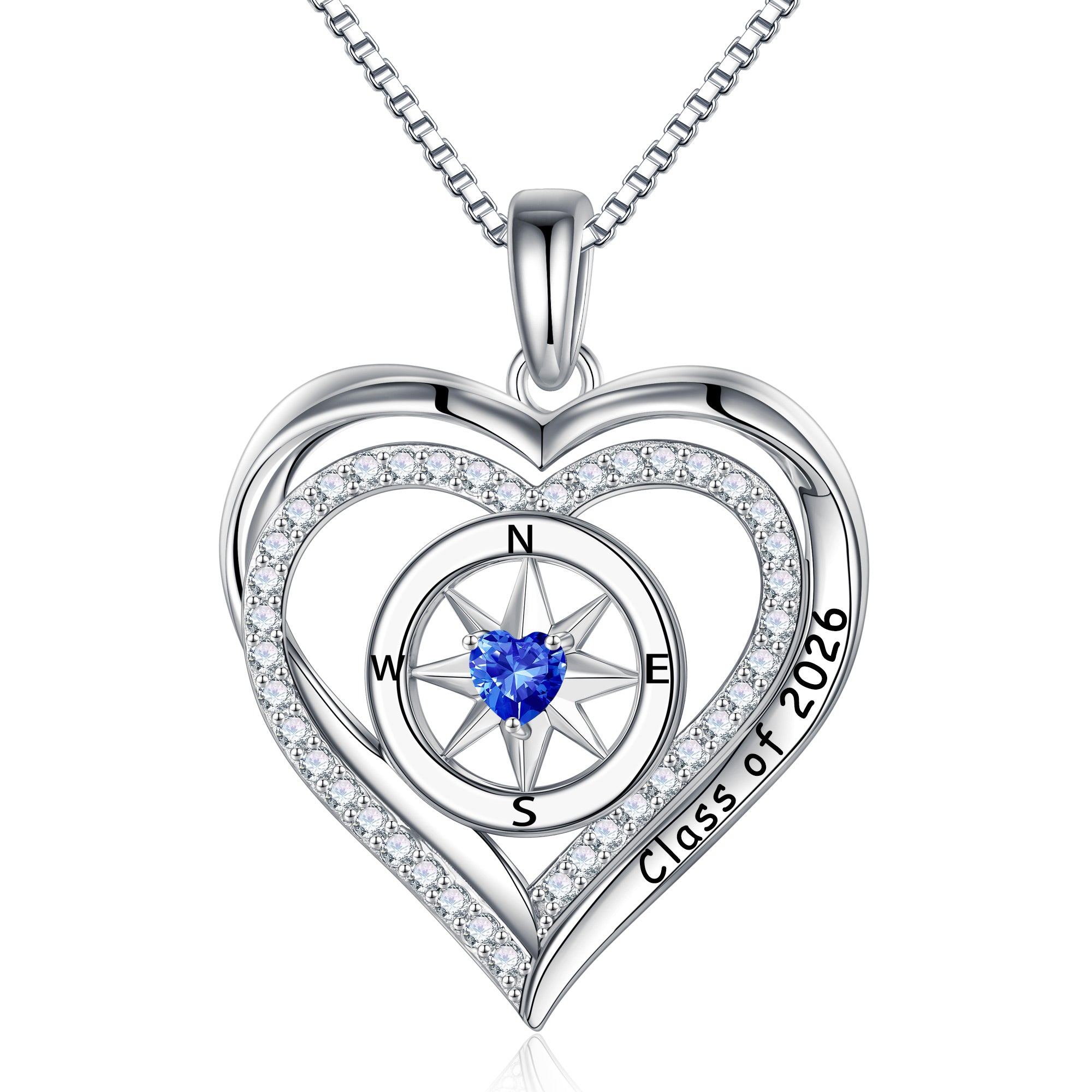 Iefil Graduation Gifts for Her 2026 College, 925 Sterling Silver Rose Heart January Garnet Red Birthstone necklace for women Jewelry, Inspirational Graduation High School Graduate Gift Best Friend