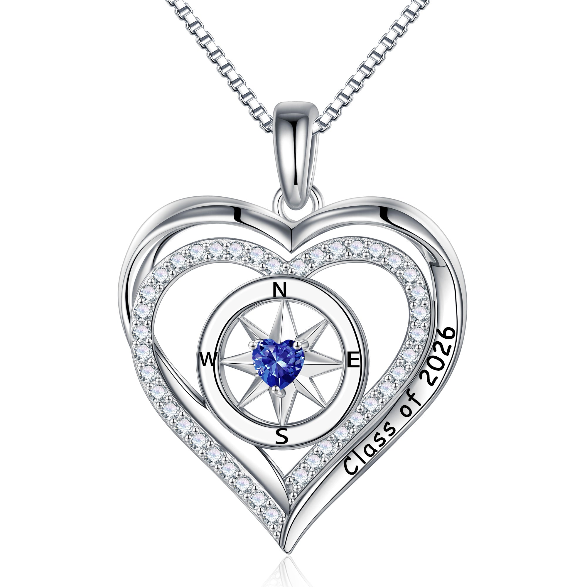 Iefil Graduation Gifts for Her 2026 College, 925 Sterling Silver Rose Heart January Garnet Red Birthstone necklace for women Jewelry, Inspirational Graduation High School Graduate Gift Best Friend