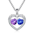 Iefil Jewelry for Women - Birthstone Jewelry for Women,Anniversary Birthday Gifts for Wife Girlfriend Mom | February Amethyst Purple Necklace, September Sapphire Royal Blue Necklace