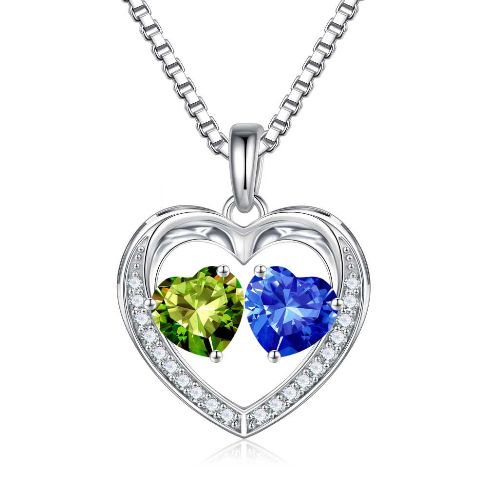 Iefil Jewelry for Women - Birthstone Jewelry for Women,Anniversary Birthday Gifts for Wife Girlfriend Mom | February Amethyst Purple Necklace, September Sapphire Royal Blue Necklace