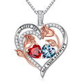 Iefil Anniversary Women Gifts - Anniversary Wife Gift | January June Birthstone Necklace, Garnet Alexandrite Jewelry