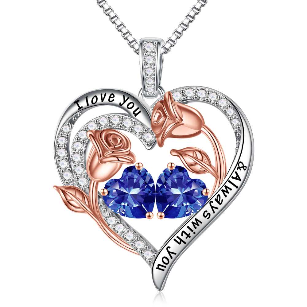 Iefil Anniversary Women Gifts - Anniversary Wife Gift | January June Birthstone Necklace, Garnet Alexandrite Jewelry