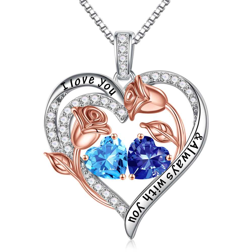 Iefil Anniversary Women Gifts - Anniversary Wife Gift | January June Birthstone Necklace, Garnet Alexandrite Jewelry