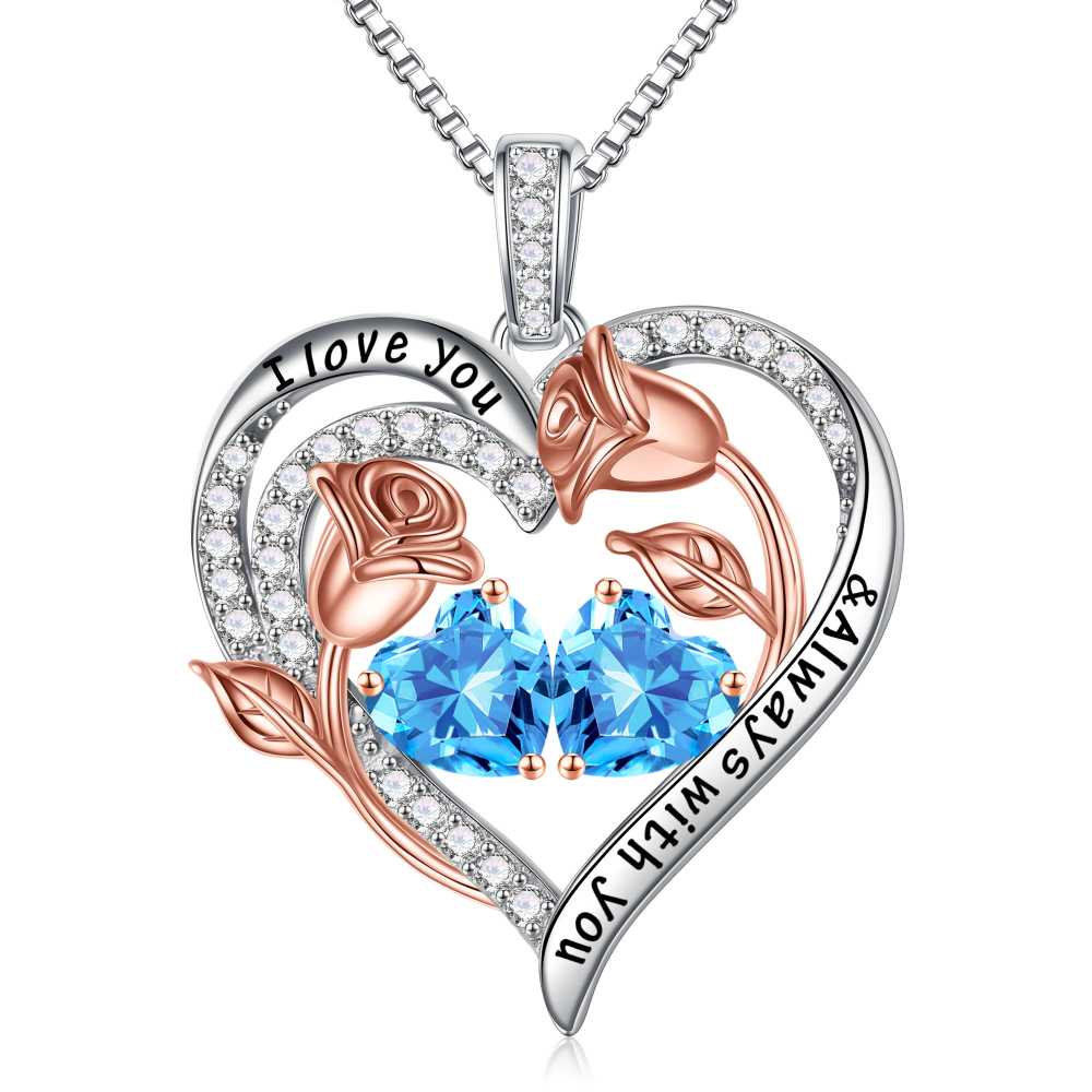 Iefil Anniversary Women Gifts - Anniversary Wife Gift | January June Birthstone Necklace, Garnet Alexandrite Jewelry