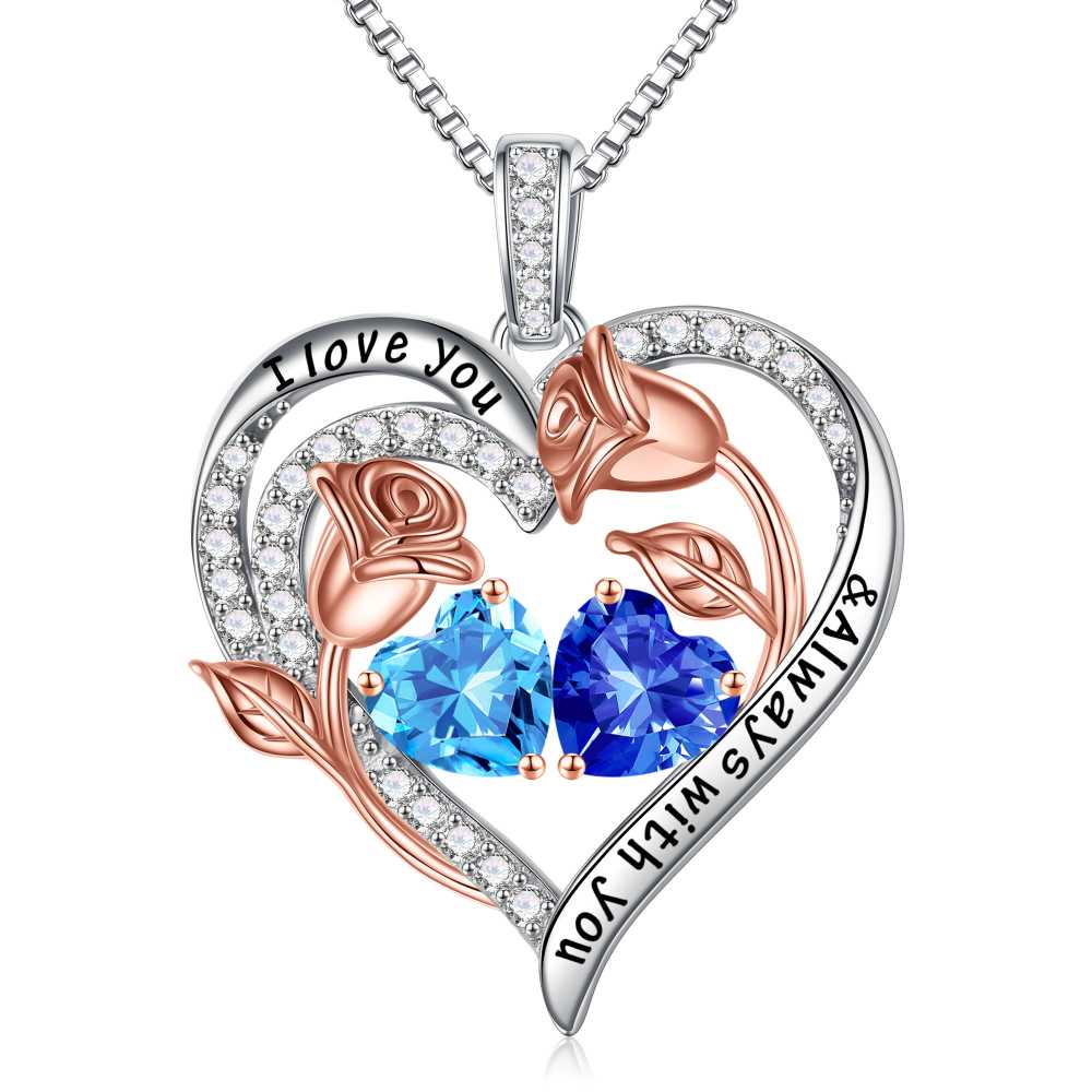 Iefil Anniversary Women Gifts - Anniversary Wife Gift | January June Birthstone Necklace, Garnet Alexandrite Jewelry