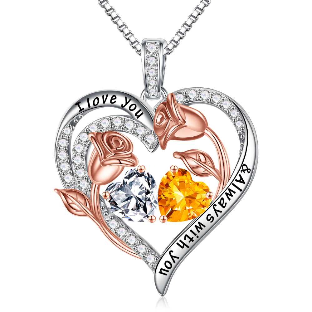 Iefil Anniversary Women Gifts - Anniversary Wife Gift | January June Birthstone Necklace, Garnet Alexandrite Jewelry
