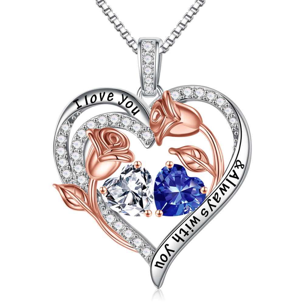 Iefil Anniversary Women Gifts - Anniversary Wife Gift | January June Birthstone Necklace, Garnet Alexandrite Jewelry