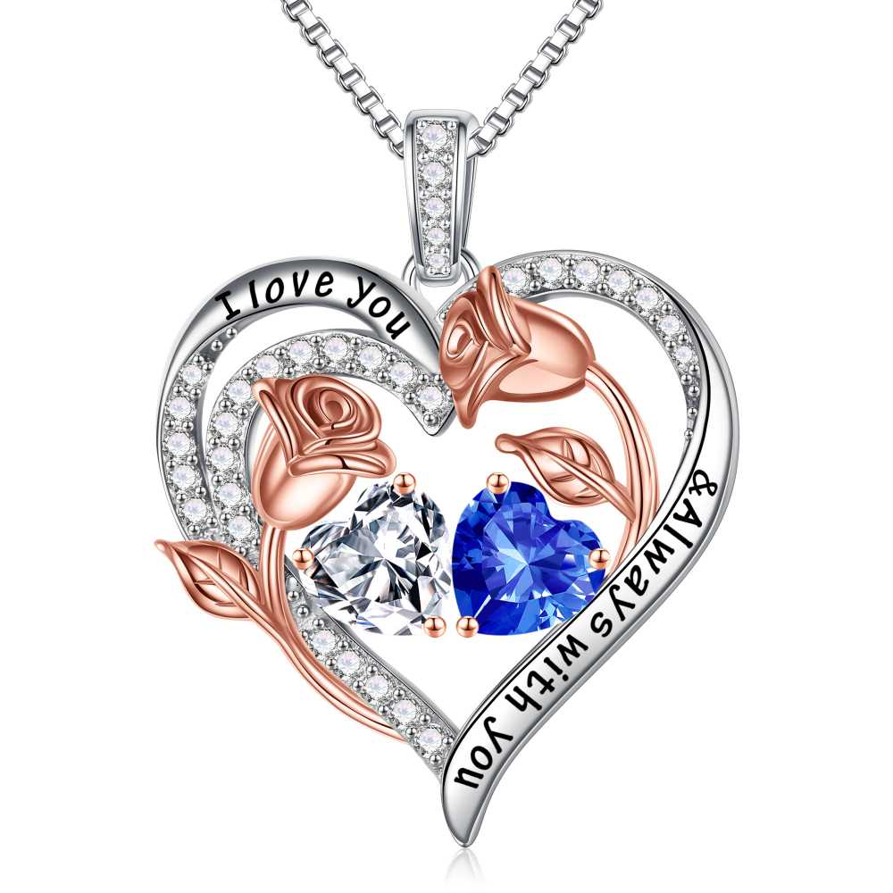 Iefil Anniversary Women Gifts - Anniversary Wife Gift | January June Birthstone Necklace, Garnet Alexandrite Jewelry
