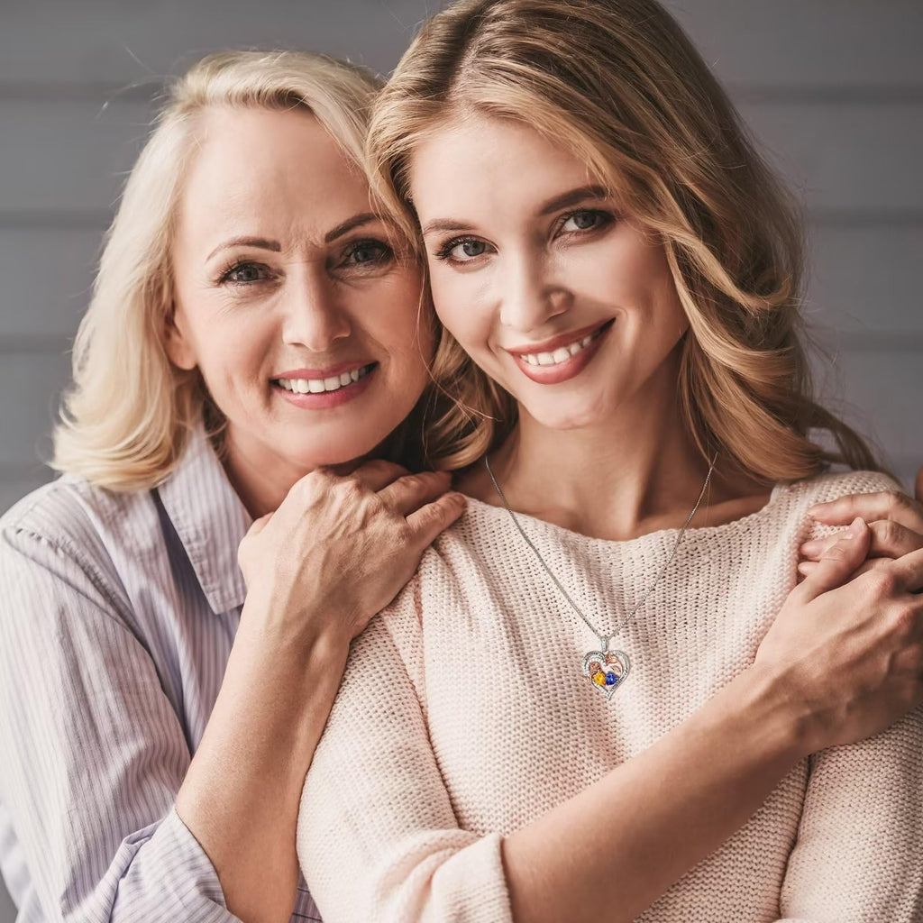 Iefil Anniversary Women Gifts - Anniversary Wife Gift | January June Birthstone Necklace, Garnet Alexandrite Jewelry