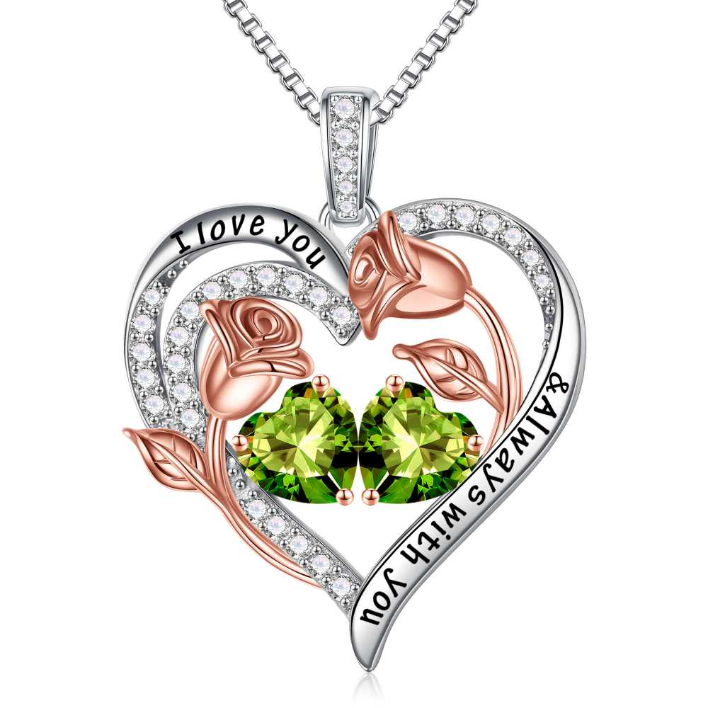 Iefil Anniversary Women Gifts - Anniversary Wife Gift | January June Birthstone Necklace, Garnet Alexandrite Jewelry