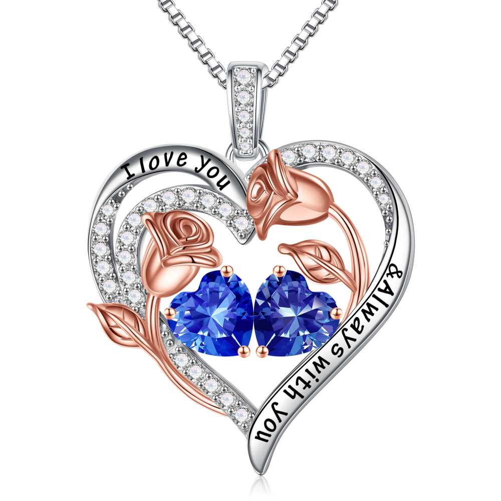 Iefil Anniversary Women Gifts - Anniversary Wife Gift | January June Birthstone Necklace, Garnet Alexandrite Jewelry